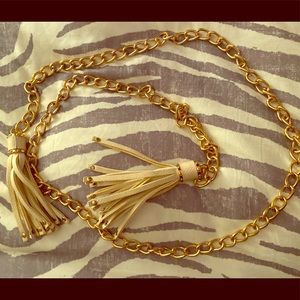 Gold chain link belt